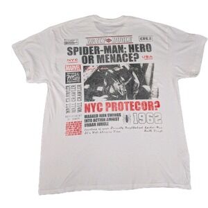 Civil LA x Marvel CVLA‎ Shirt Mens Size XL White The Daily Bugle Spiderman New